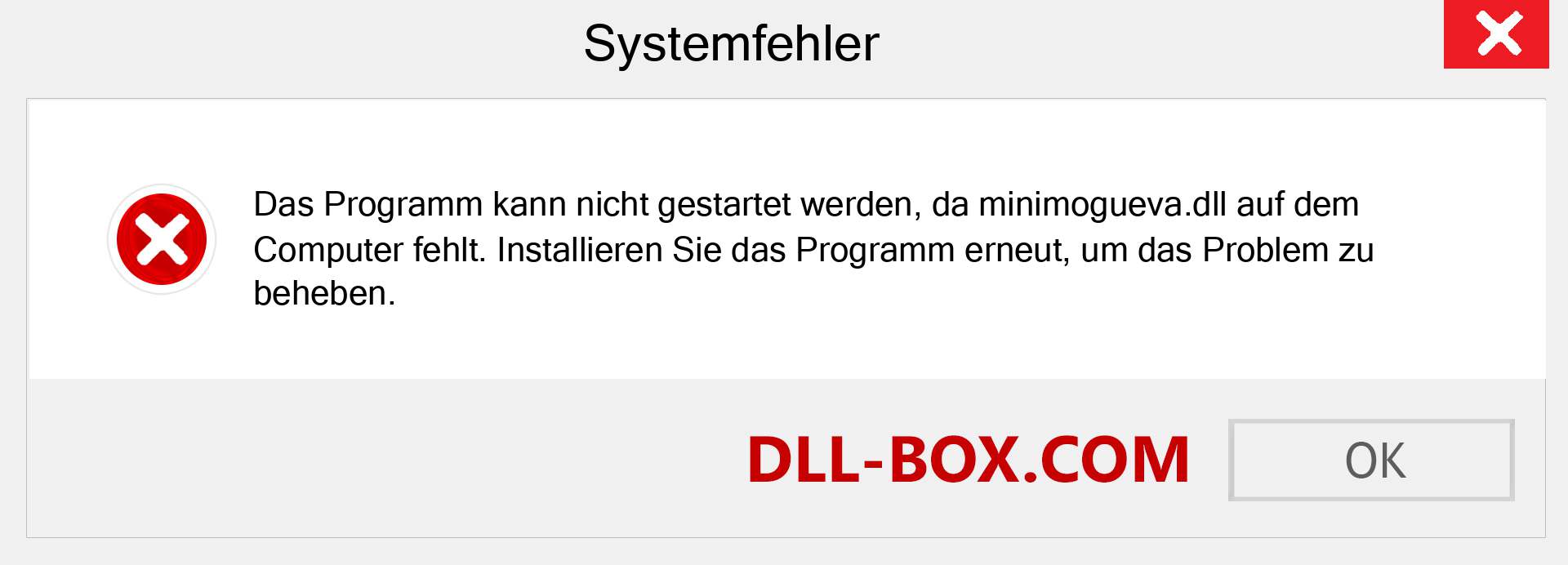 minimogueva.dll-Datei fehlt?. Download für Windows 7, 8, 10 - Fix minimogueva dll Missing Error unter Windows, Fotos, Bildern