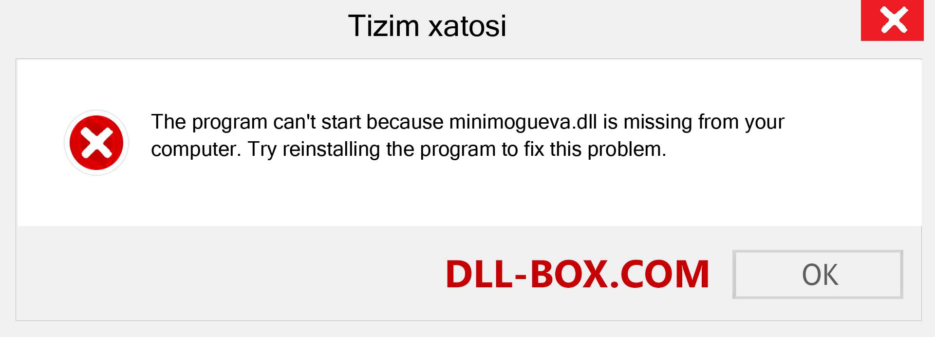 minimogueva.dll fayli yo'qolganmi?. Windows 7, 8, 10 uchun yuklab olish - Windowsda minimogueva dll etishmayotgan xatoni tuzating, rasmlar, rasmlar